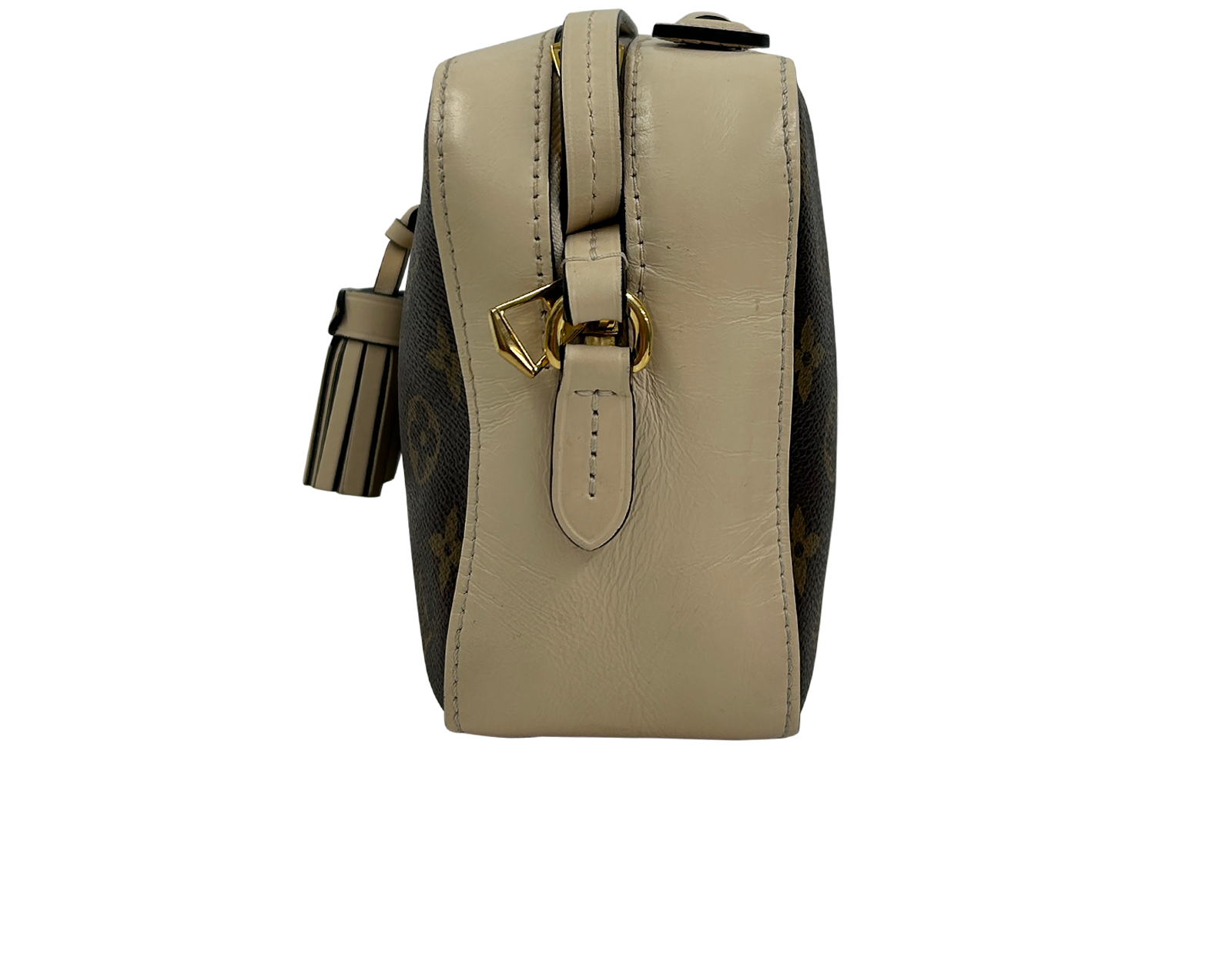 Saintonge Bandolera, 850&euro;, Bolso, Blanco/Marrón, Animal - Piel/Canvas - General, Vista inferior